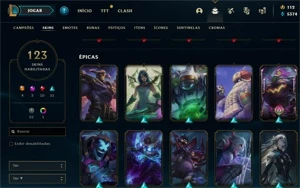 CONTA LEAGUE OF LEGENDS - 123 Skins - Unranked LOL