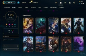 CONTA LEAGUE OF LEGENDS - 123 Skins - Unranked LOL