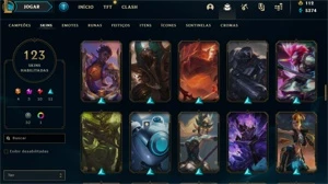 CONTA LEAGUE OF LEGENDS - 123 Skins - Unranked LOL