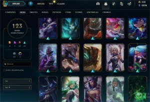 CONTA LEAGUE OF LEGENDS - 123 Skins - Unranked LOL