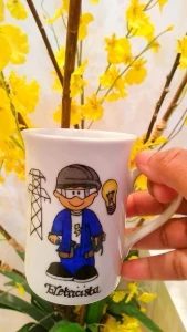Caneca de Porcelana Eletricista Personalizada - 240 ml - Artesanato e Personalizados