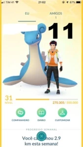 Vendo conta pokemon go lvl 31 instinct (11) + 3000 moedas - Pokémon