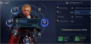 Warrior lvl 48 com 49k de poder SA 64 tudo desbloqueado - MIR4
