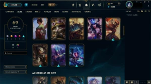 conta de league of legends 69 skins LOL