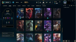 conta de league of legends 69 skins LOL