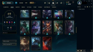 conta de league of legends 69 skins LOL