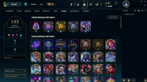 conta de league of legends 69 skins LOL