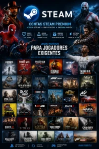🚀Contas Steam Com Jogos Premium|🔥(Vitalício) - Outros