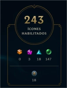 Conta LVL213 ,184 Skins,54 Emotes,243 icon prata 3 solo/flex - League of Legends LOL