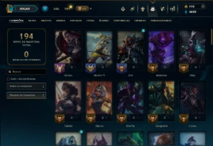 Mestre com 80 Champs e 15 Skins ( 215 PDL ) - League of Legends LOL