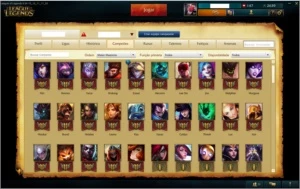 League of Legends Prata III, 5 rune page, 6 Skin, 94 Champs LOL
