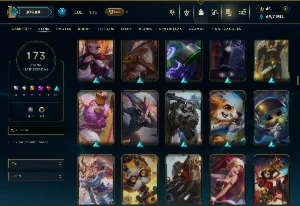 Bronze 4 com TODOS os Champs e 173 Skins ( ADC / SUP / TOP ) - League of Legends LOL