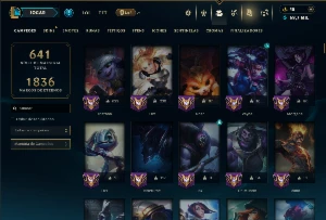 Bronze 4 com TODOS os Champs e 173 Skins ( ADC / SUP / TOP ) - League of Legends LOL