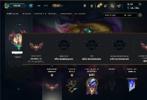 Bronze 4 com TODOS os Champs e 173 Skins ( ADC / SUP / TOP )