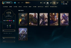 Bronze 4 com TODOS os Champs e 173 Skins ( ADC / SUP / TOP ) - League of Legends LOL