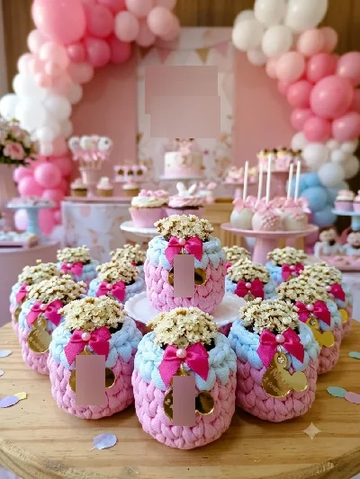 Mini Cachepô de Crochê - Artesanato e Personalizados