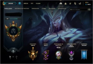 Conta de lol Ouro 3 80 skins! - League of Legends