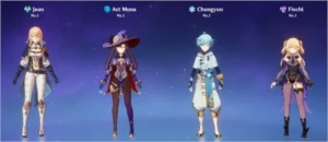 Conta Genshin Impact Jean + Ast Mona + Chongyun [ Rank 7 ]