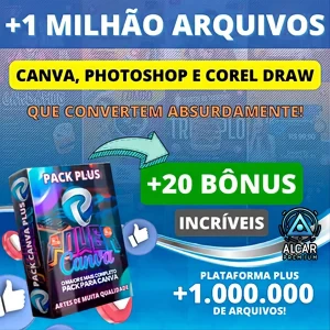 Pack Canva Plus - Mais de 1 Milhão de Arquivos Editáveis