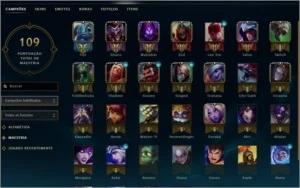 Conta Lol lvl 44, ouro 3 - League of Legends