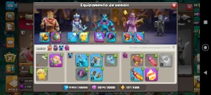Cv12 Quase Full - 1697 Gemas - 6 Equipamentos Épicos - Clash of Clans
