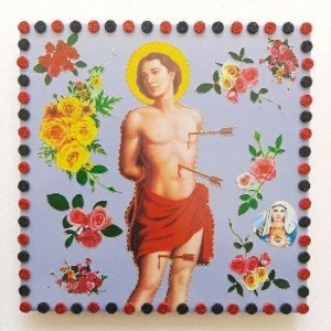 Quadrinho de Azulejo "São Sebastião" - Artesanato e Personalizados