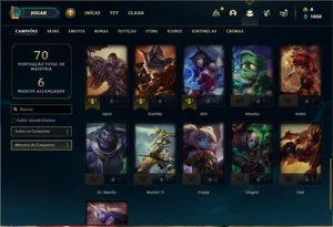 Conta ouro 2 com 36 Champs e 6 Skins - League of Legends LOL