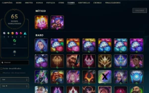 Conta LoL com skin Lux prestígio borda rara 2022 - League of Legends