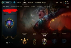 Conta Ouro III, nível 46. - League of Legends LOL