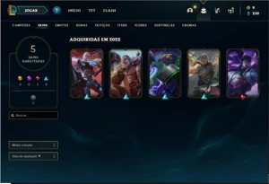 Conta Platina 1 com 68 PDL, 28 Champs e 5 Skins - League of Legends LOL
