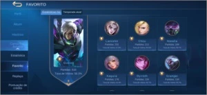 Conta mobile legends com varias skins epicas e legend