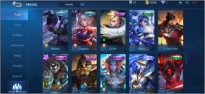 Conta mobile legends com varias skins epicas e legend