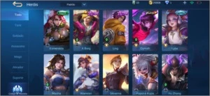 Conta mobile legends com varias skins epicas e legend