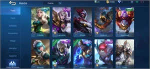 Conta mobile legends com varias skins epicas e legend