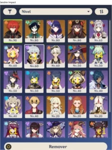 conta ar 52 7 personagens t5 2 armas t5 e 32 dias de benção - Genshin Impact
