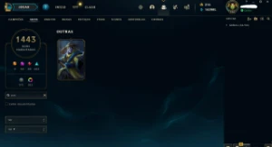 Conta League of legends 1443 SKINS + chromas e PAX JAX e TFT LOL