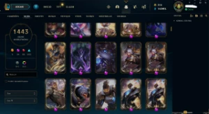 Conta League of legends 1443 SKINS + chromas e PAX JAX e TFT LOL