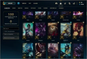 Conta prata 1 com 18 skins e 42 champs - League of Legends LOL