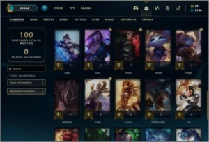 Conta prata 1 com 18 skins e 42 champs - League of Legends LOL