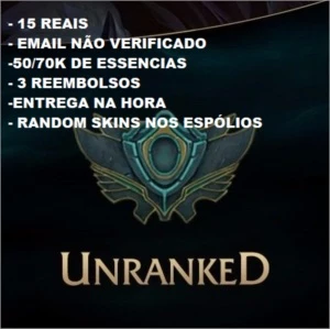 CONTAS UNRANKEDS SMURFS - League of Legends LOL