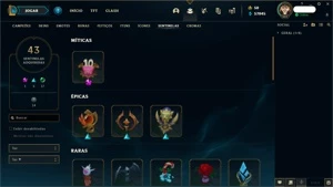 conta lol full champ d4 win rate mestre 83 wins 47 loses - League of Legends