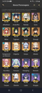 AR56 Nahida + BIS, Cyno + BIS, Tighnari+BIS e vários outros - Genshin Impact