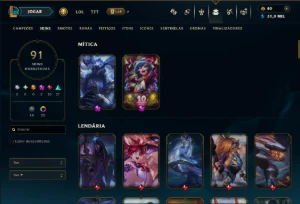 Conta Ouro 2 com 135 Champs e 91 Skins ( MONO ADC ) - League of Legends LOL