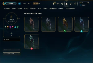 Diamante 4 com 45 Champs e 7 Skins - League of Legends LOL