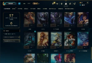 Diamante 4 com 45 Champs e 7 Skins - League of Legends LOL