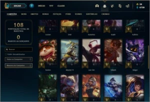 Conta prata 1 com 16 skins e 37 champs - League of Legends LOL