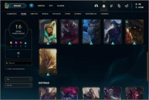 Conta prata 1 com 16 skins e 37 champs - League of Legends LOL