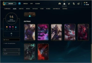 Conta prata 1 com 16 skins e 37 champs - League of Legends LOL