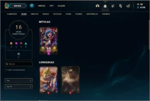 Conta prata 1 com 16 skins e 37 champs - League of Legends LOL