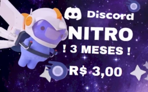 Discord Nitro Gaming 3 Mêses + 6 Impulsos - Redes Sociais